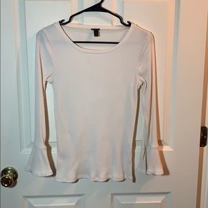 Size Small J Crew White Puff Sleeve Blouse